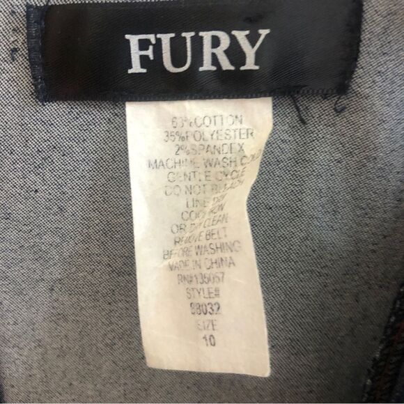 Navy Pleated Dark Denim Scoop Neck‎ Fit & Flare Mini Dress Size 10 - Picture 4 of 5